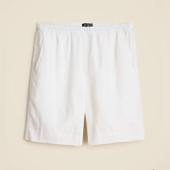 NWT J CREW 7" Stratus short in linen in white - Picture 4 of 6